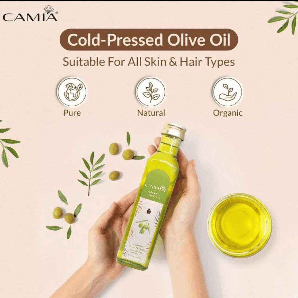 Buy 2 Get 1 Free CAMIA Cold Pressed Extra Virgin Olive Oil 100 ML