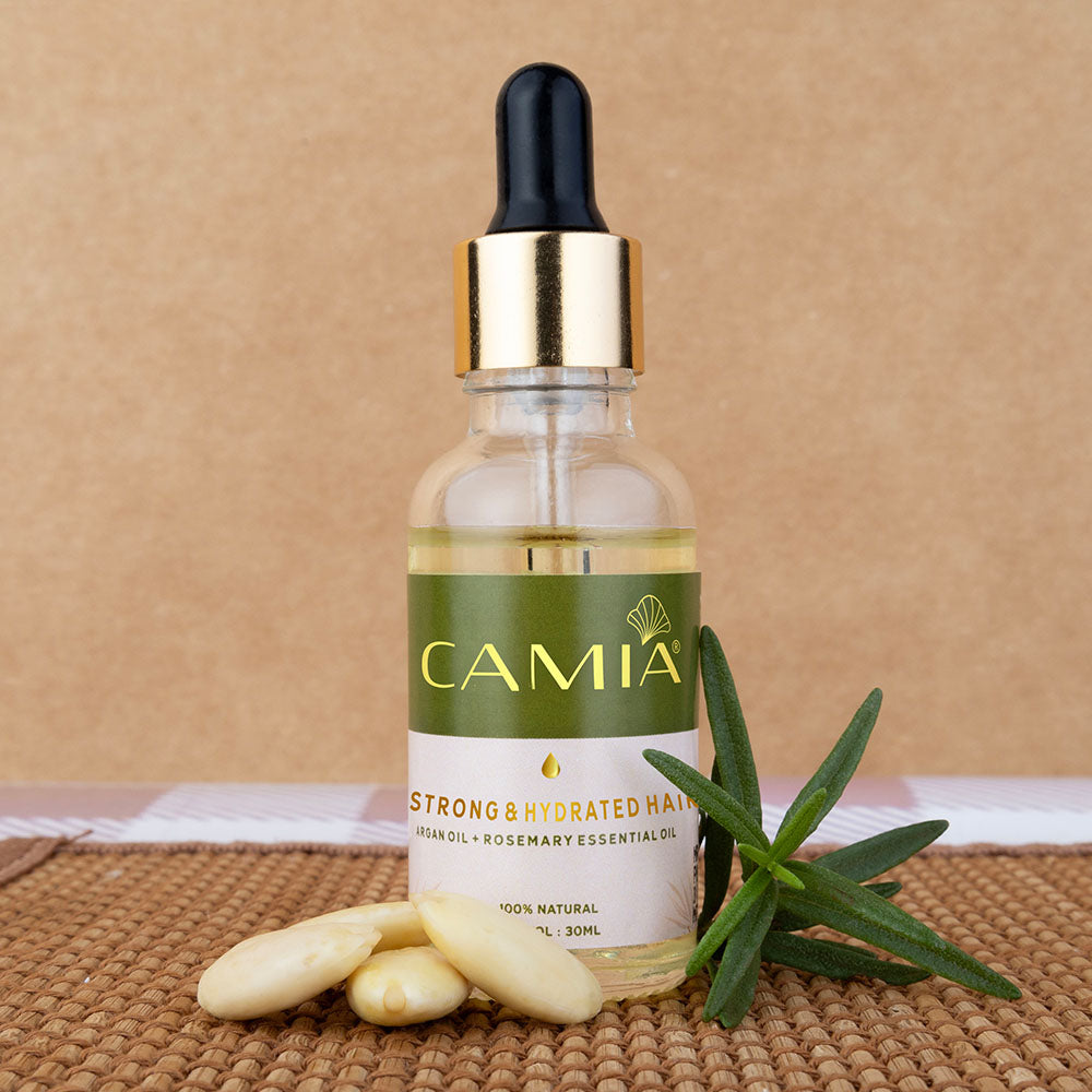 Strong & Hydrated Hair Kit by Camia - Argan Oil & Rosemary Essential Oil