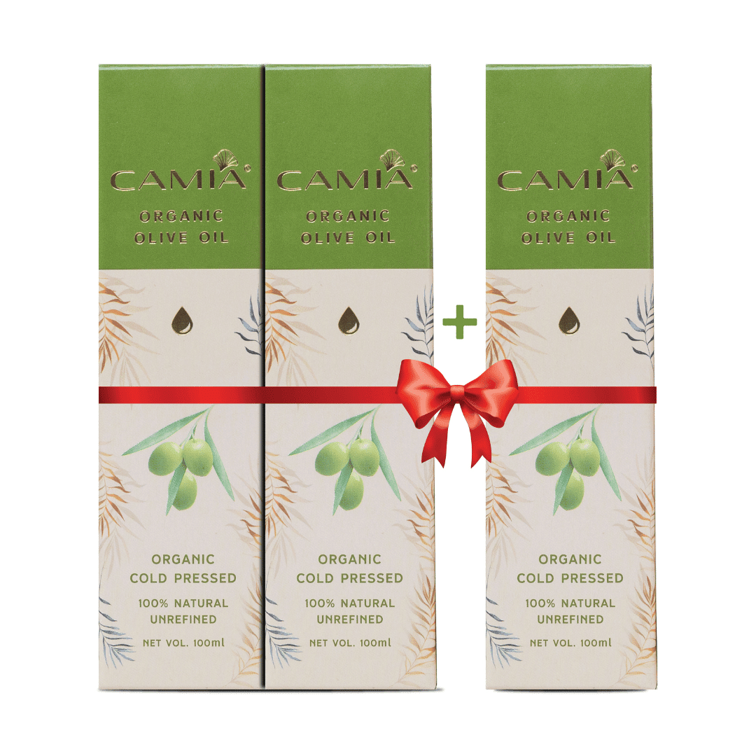 Buy 2 Get 1 Free CAMIA Cold Pressed Extra Virgin Olive Oil 100 ML