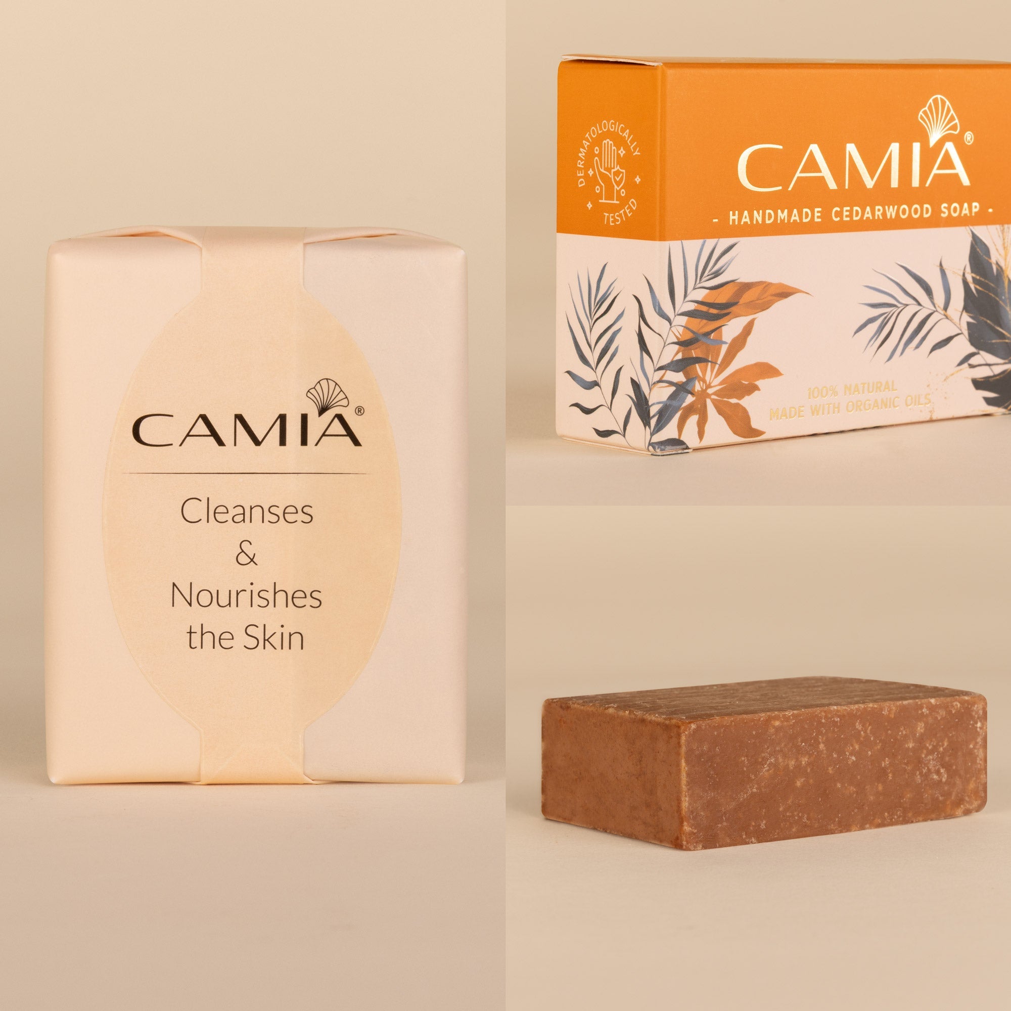 Handmade Cold Processed Organic Cedarwood Soap