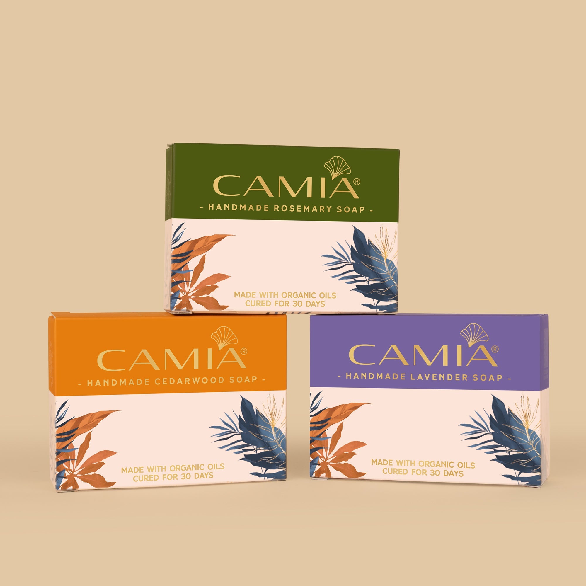The Deep Calm Set - Lavender, Rosemary, Cedarwood Soaps