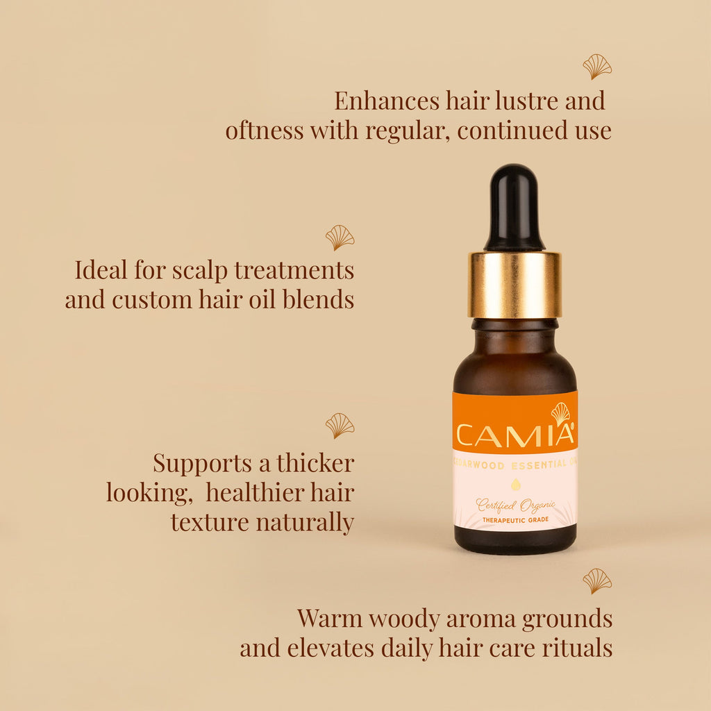 Cedarwood Essential Oil | For Hair Lustre & Shine | CAMIA