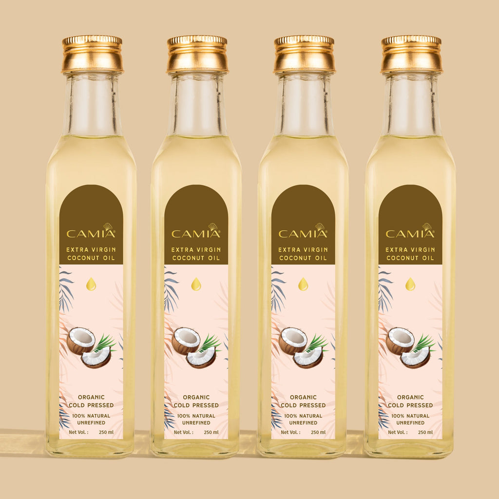 Cold Pressed Coconut Oil Extra Virgin  250ML - Pack of 4