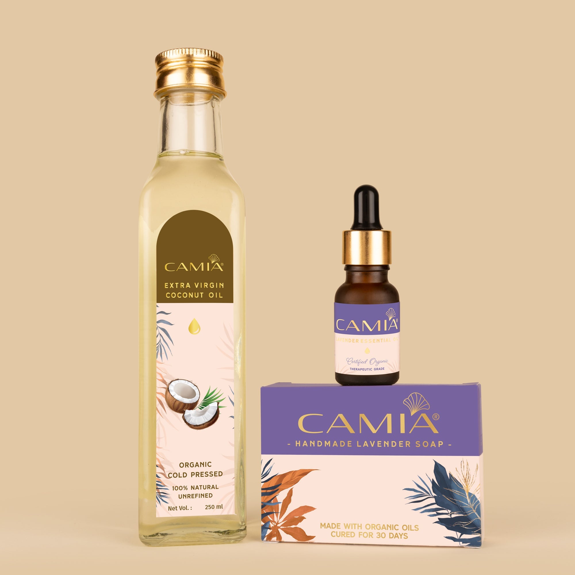 Relaxation Super Saver Combo - Coconut Oil, Lavender Soap & Oil