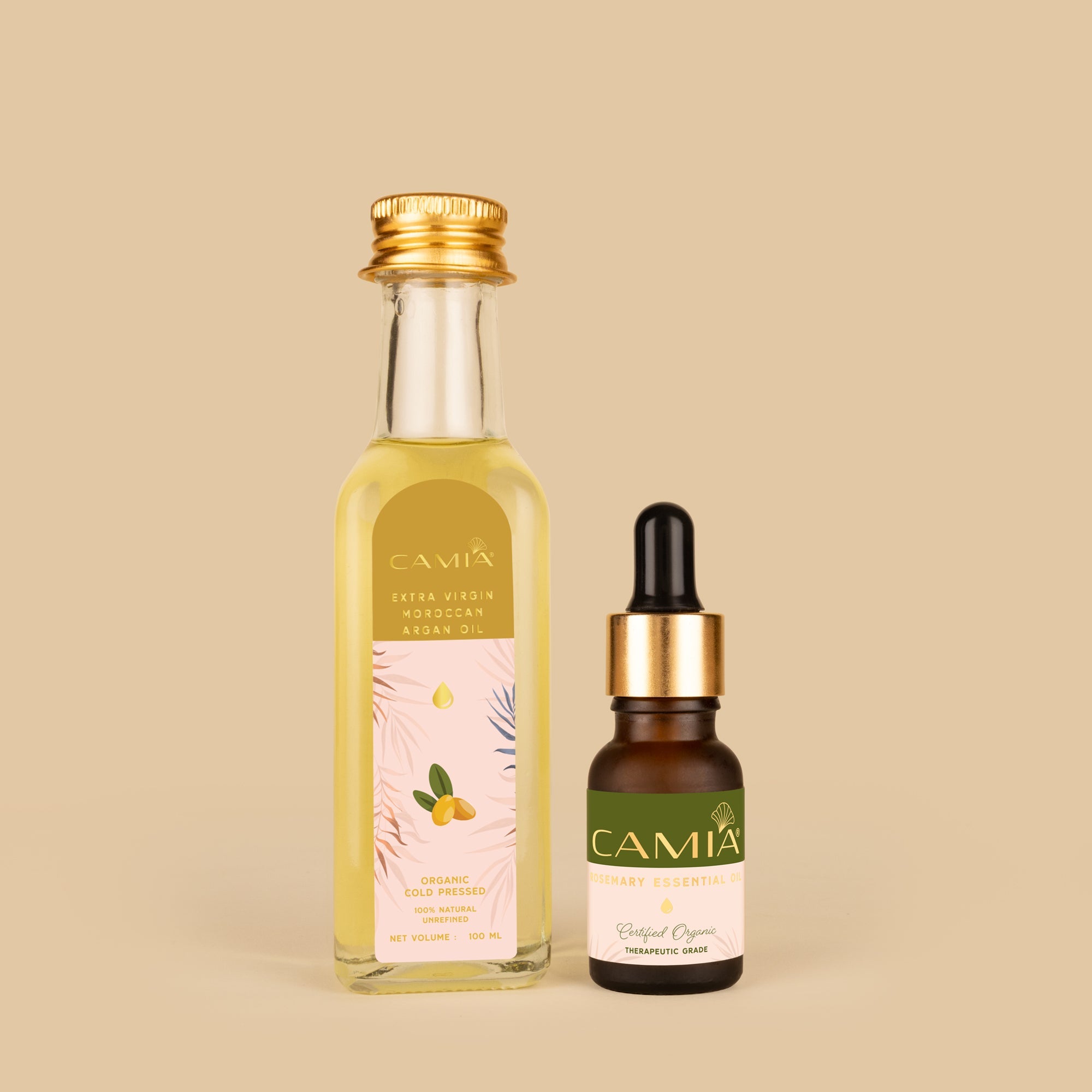 Strong & Hydrated Hair Kit by Camia - Argan Oil & Rosemary Essential Oil