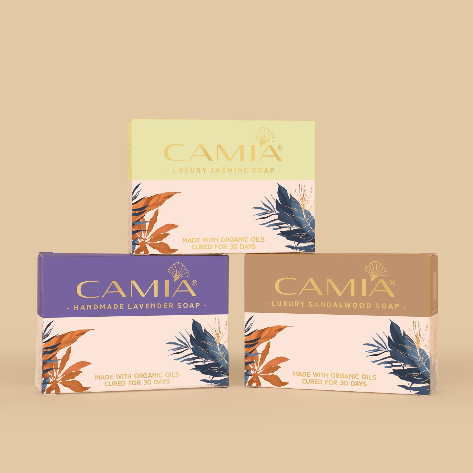 Fragrant Skin by CAMIA - Jasmine, Sandalwood & Lavender Soaps