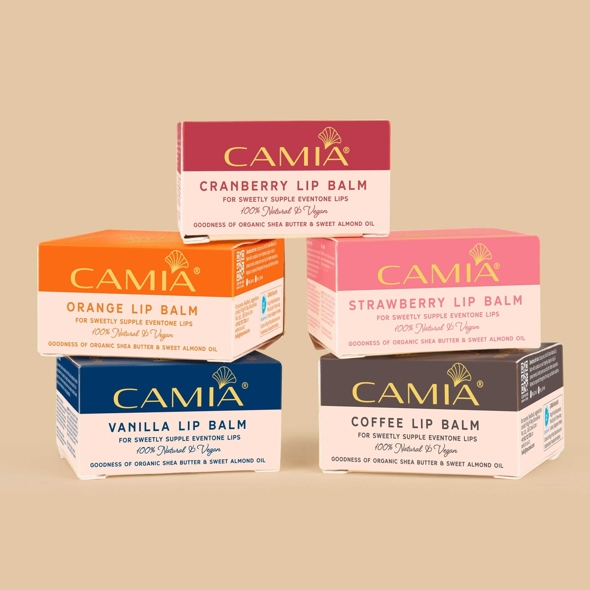 Lucious Lips - Orange, Coffee, Vanilla, Cranberry, & Strawberry Lip Balm