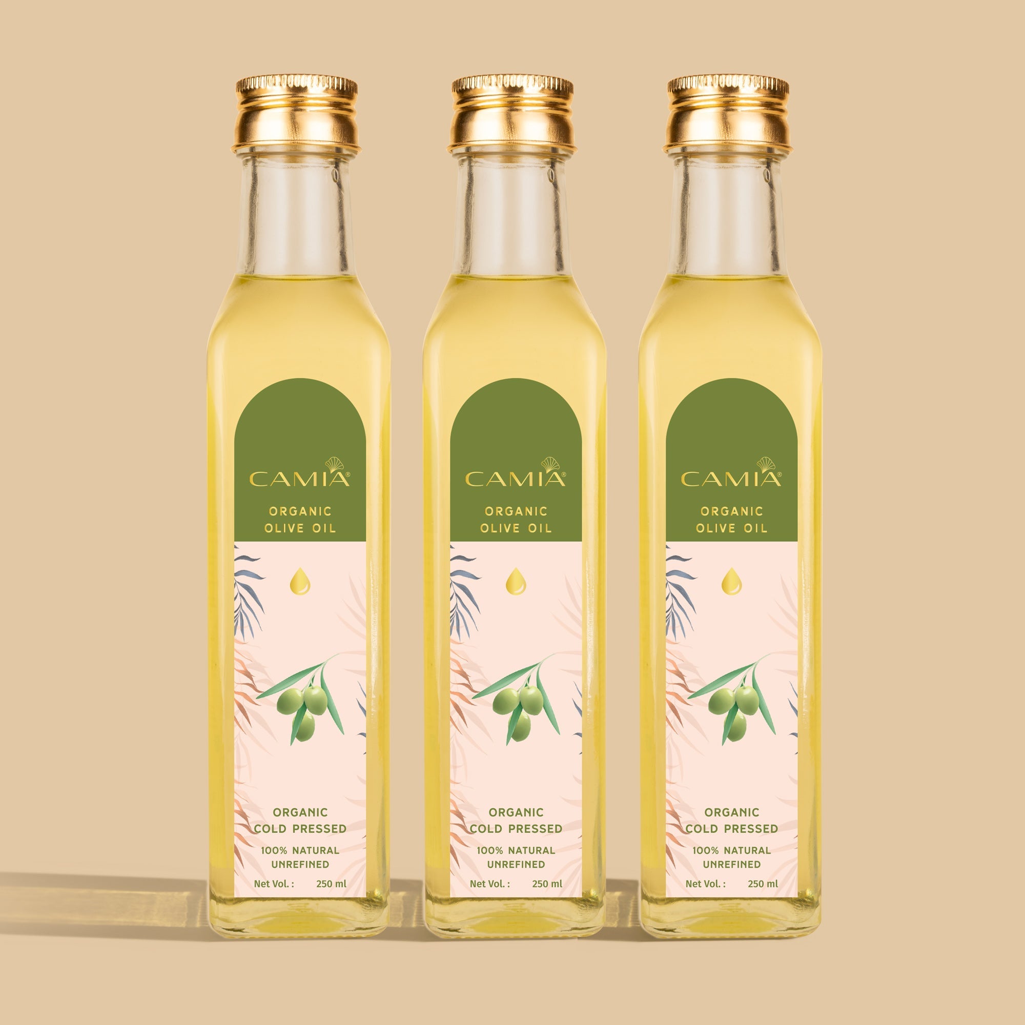Cold Pressed Olive Oil Extra Virgin  250ML - Pack of 3