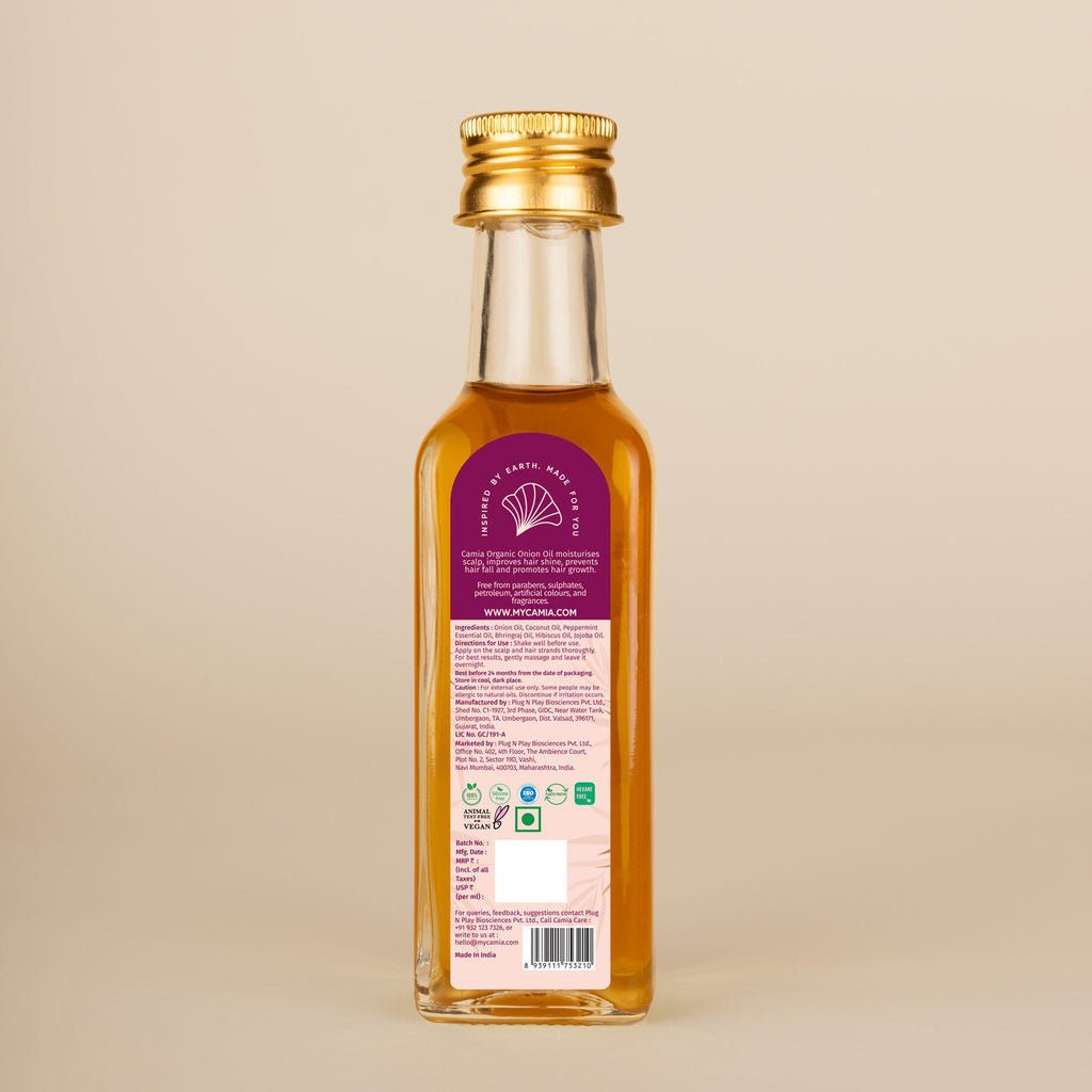 Onion Hair Oil | For Hair Growth & Nourishment | CAMIA | 100ml