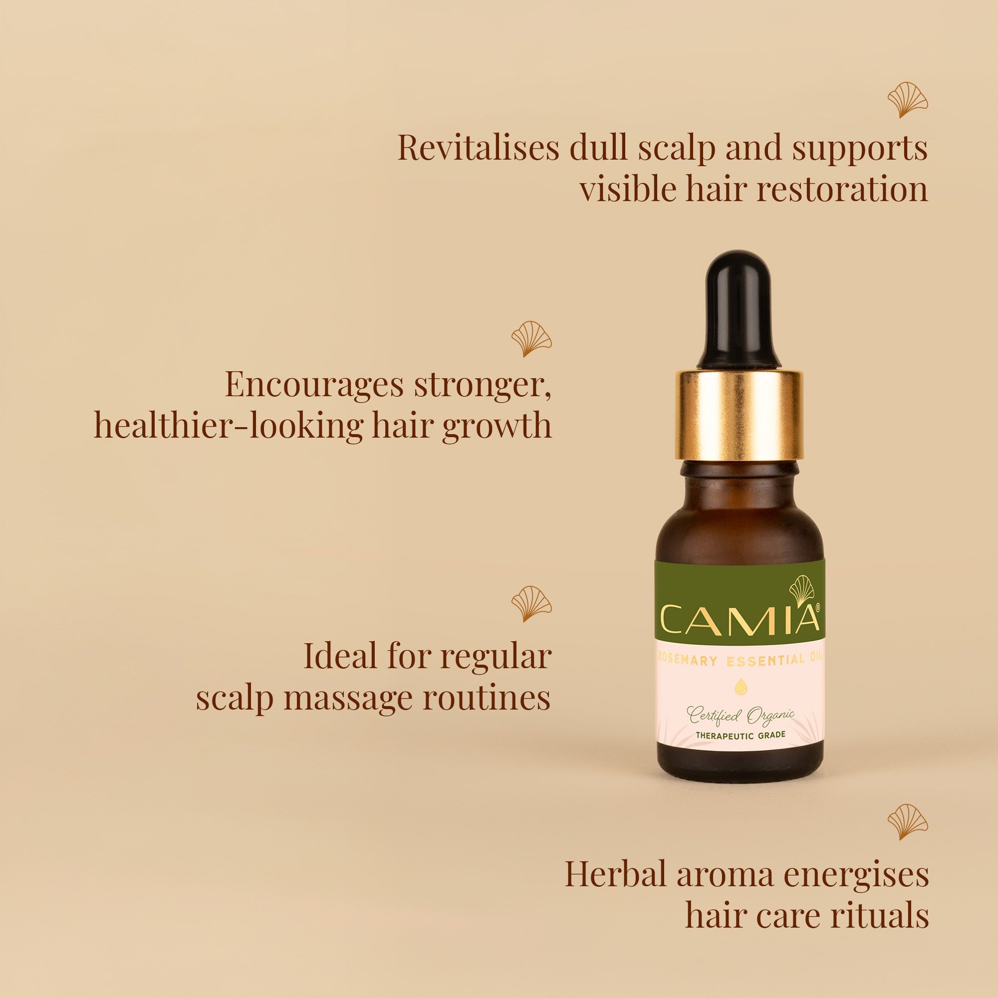 Rosemary Essential Oil | For Hair & Scalp Restoration | CAMIA
