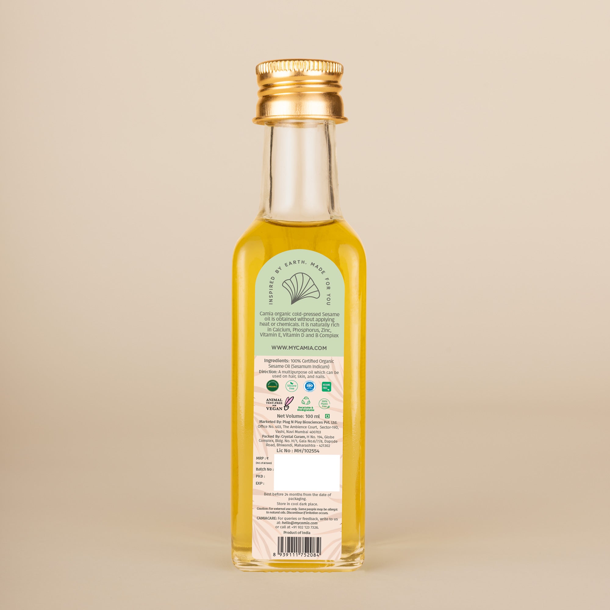 Cold Pressed Sesame Oil Extra Virgin