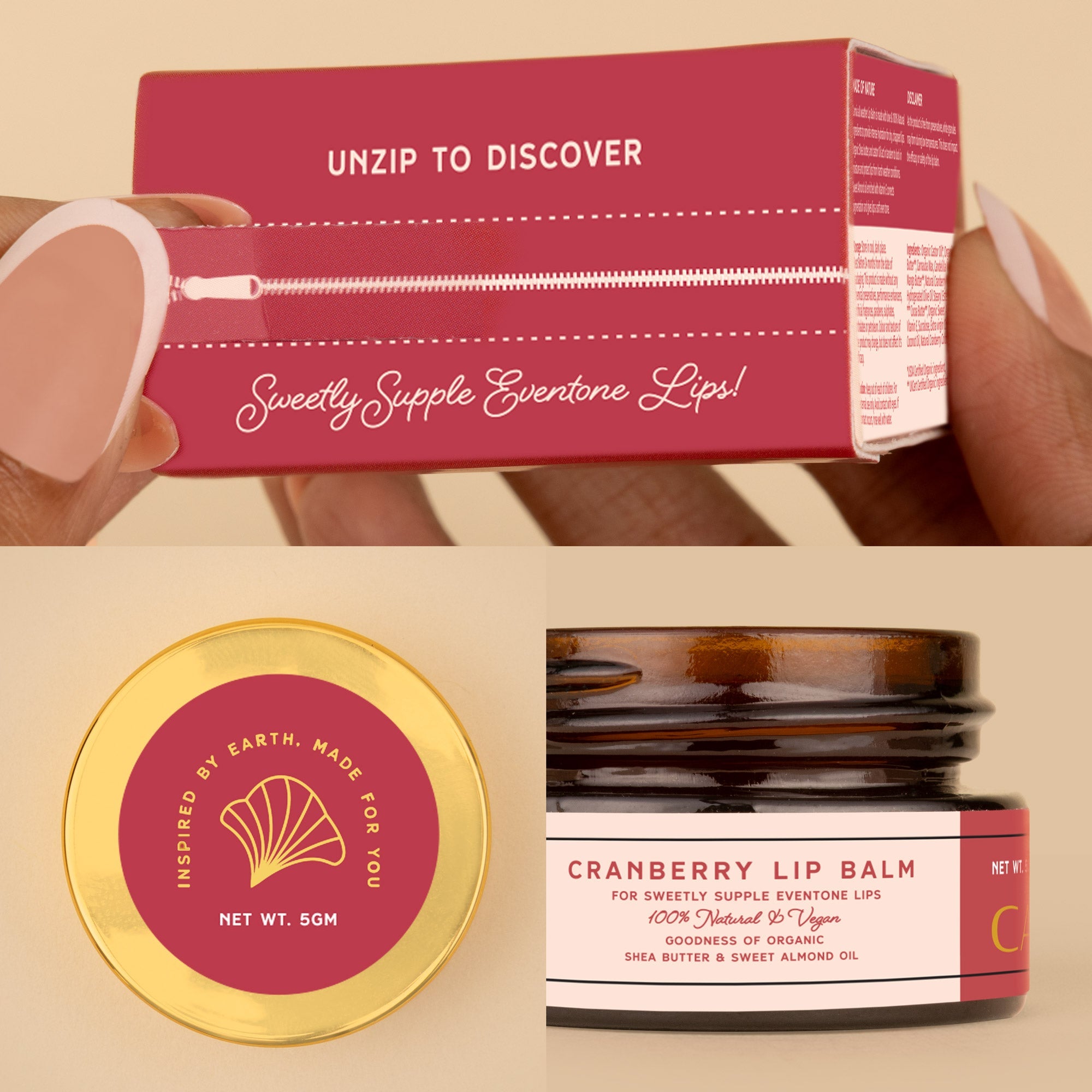 Natural Cranberry Lip Balm