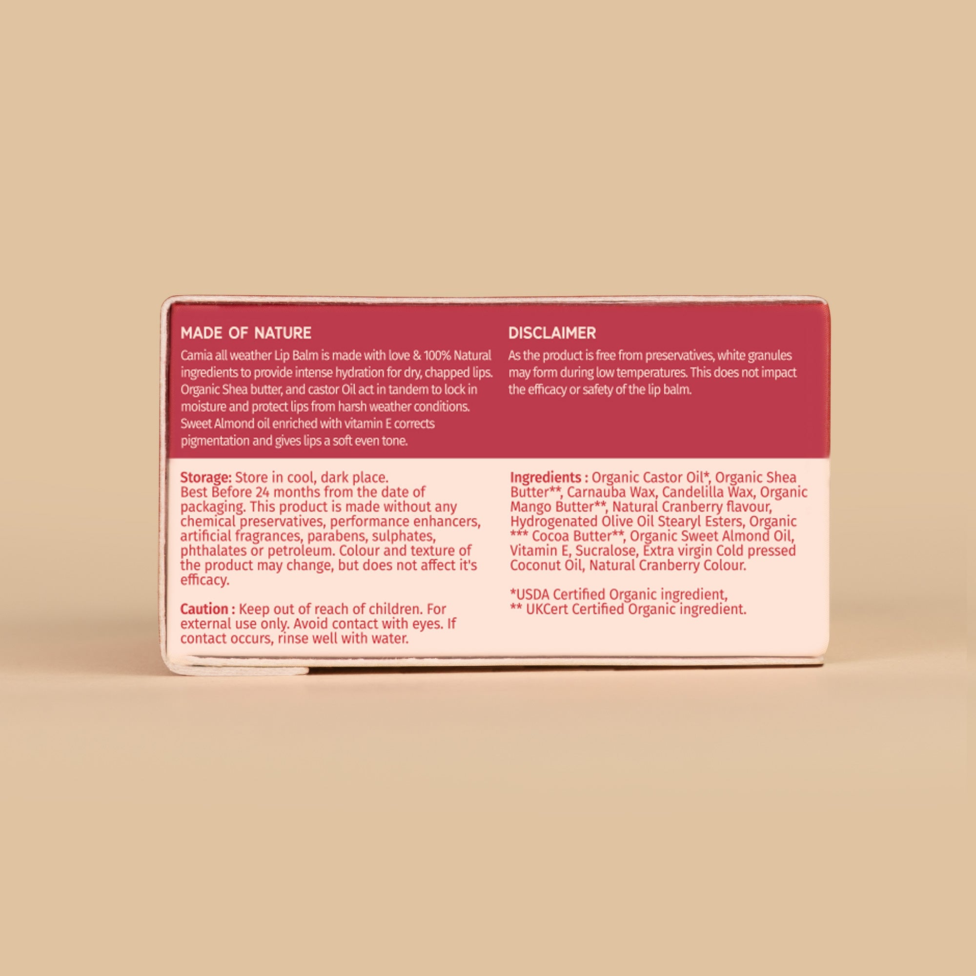 Natural Cranberry Lip Balm