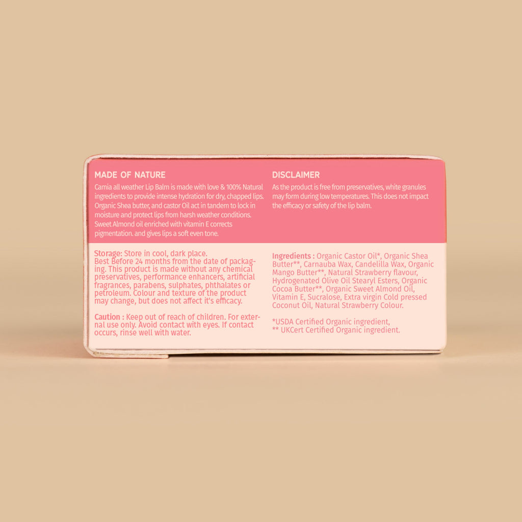 Natural Strawberry Lip Balm