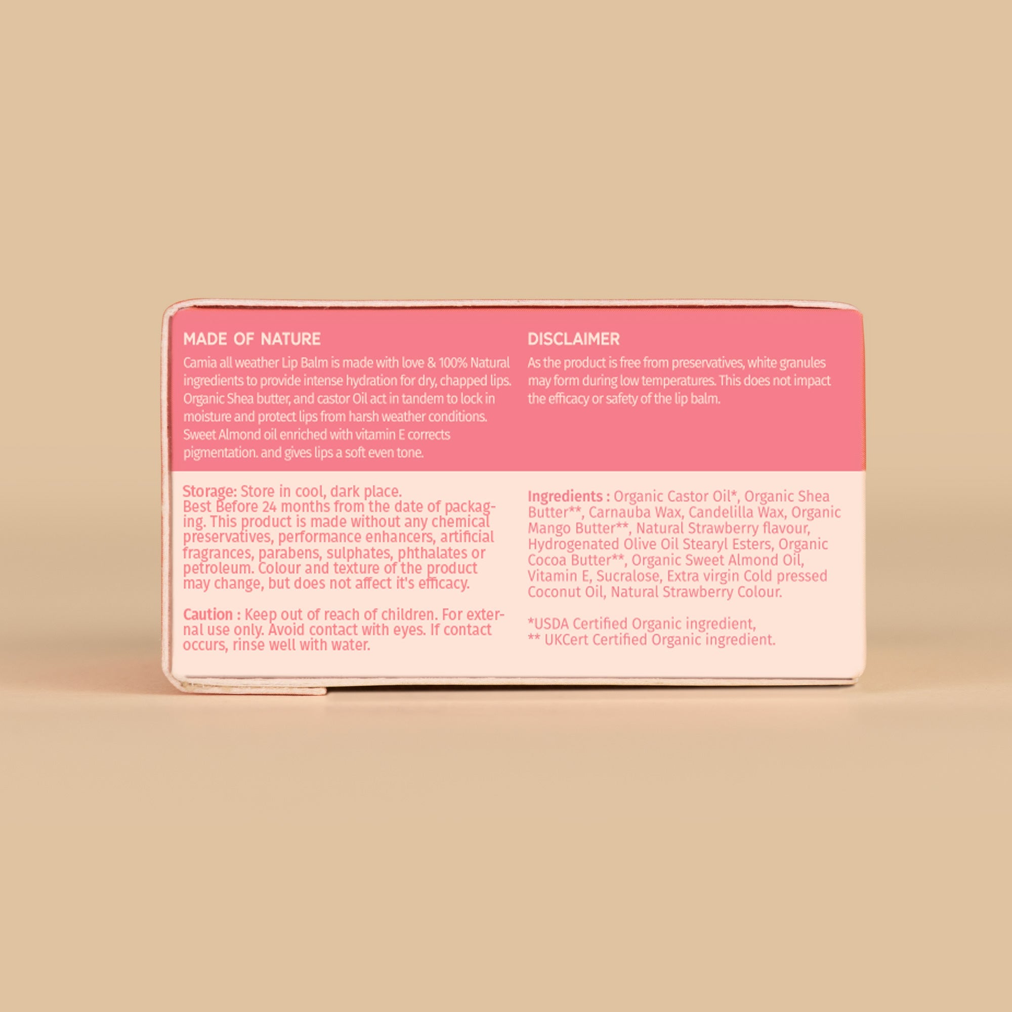 Natural Strawberry Lip Balm