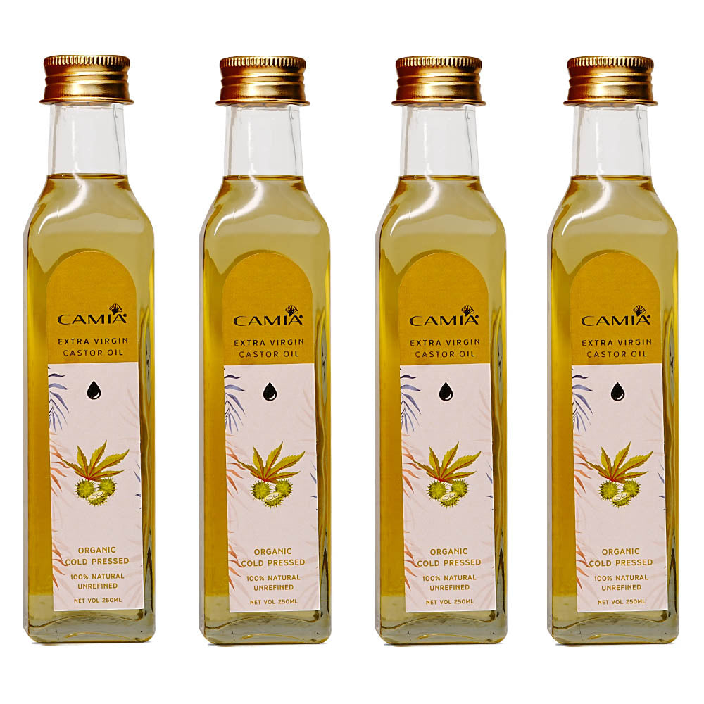 CAMIA Cold Pressed Extra Virgin Castor Oil 250mL - pack of 4