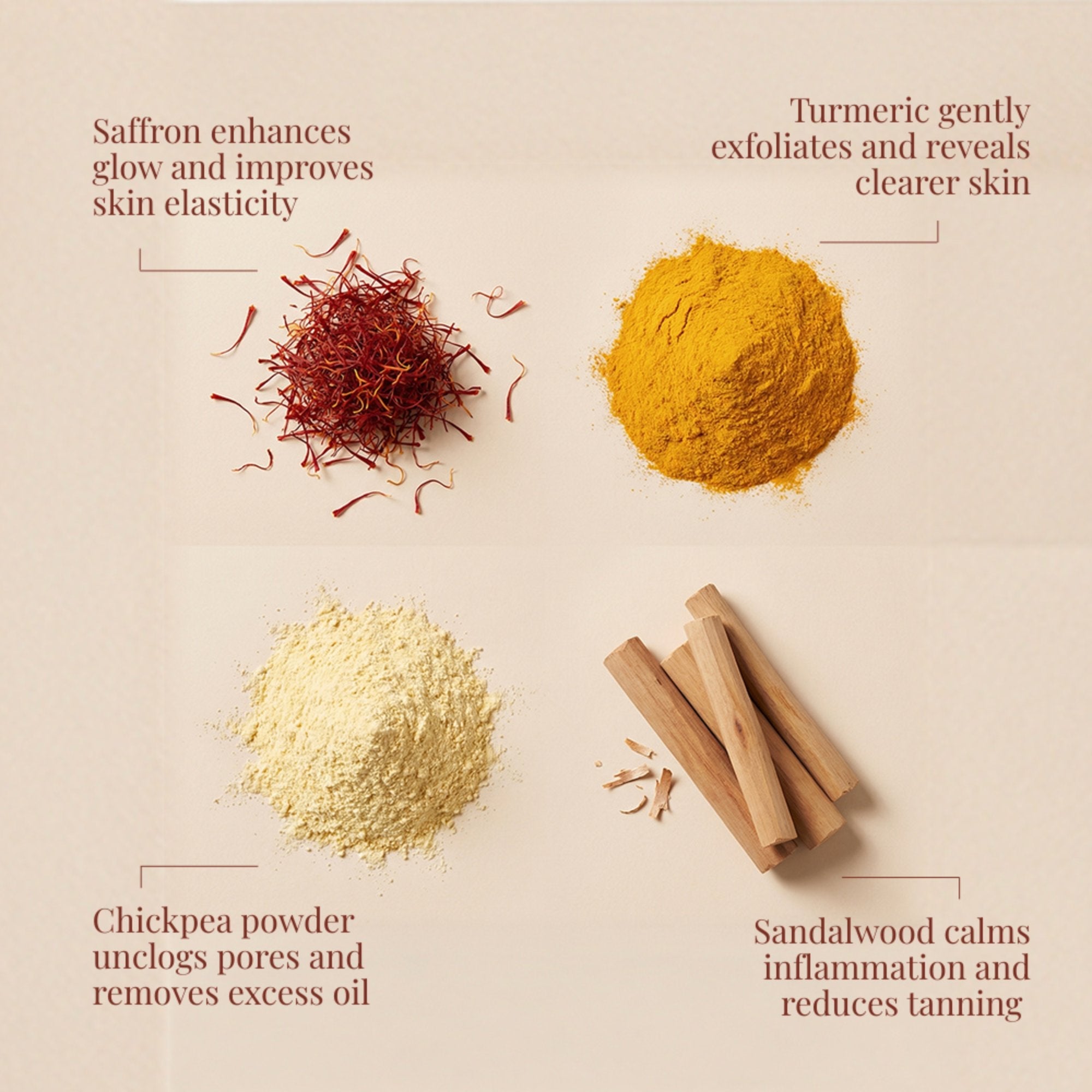 Sandalwood & Saffron Face Pack | For Bright & Glowing Skin | CAMIA